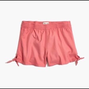 Madewell EUC pink summer shorts w ties, S